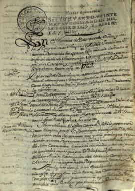 Actas de Cabildo de 1762 (I)
