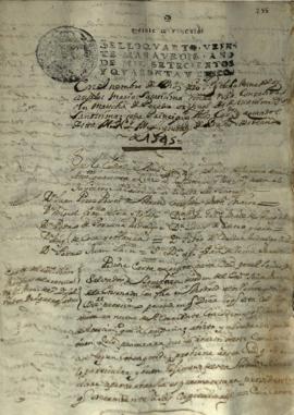 Actas de Cabildo de 1745 (I)