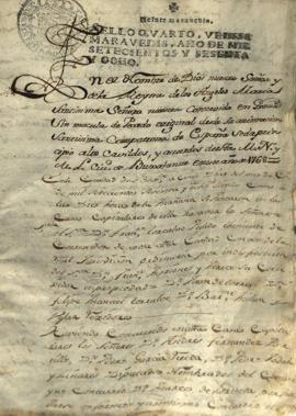 Actas de Cabildo de 1768 (I)