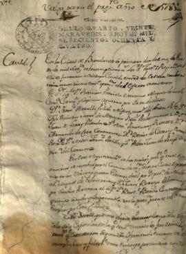 Actas de Cabildo de 1785 (I)